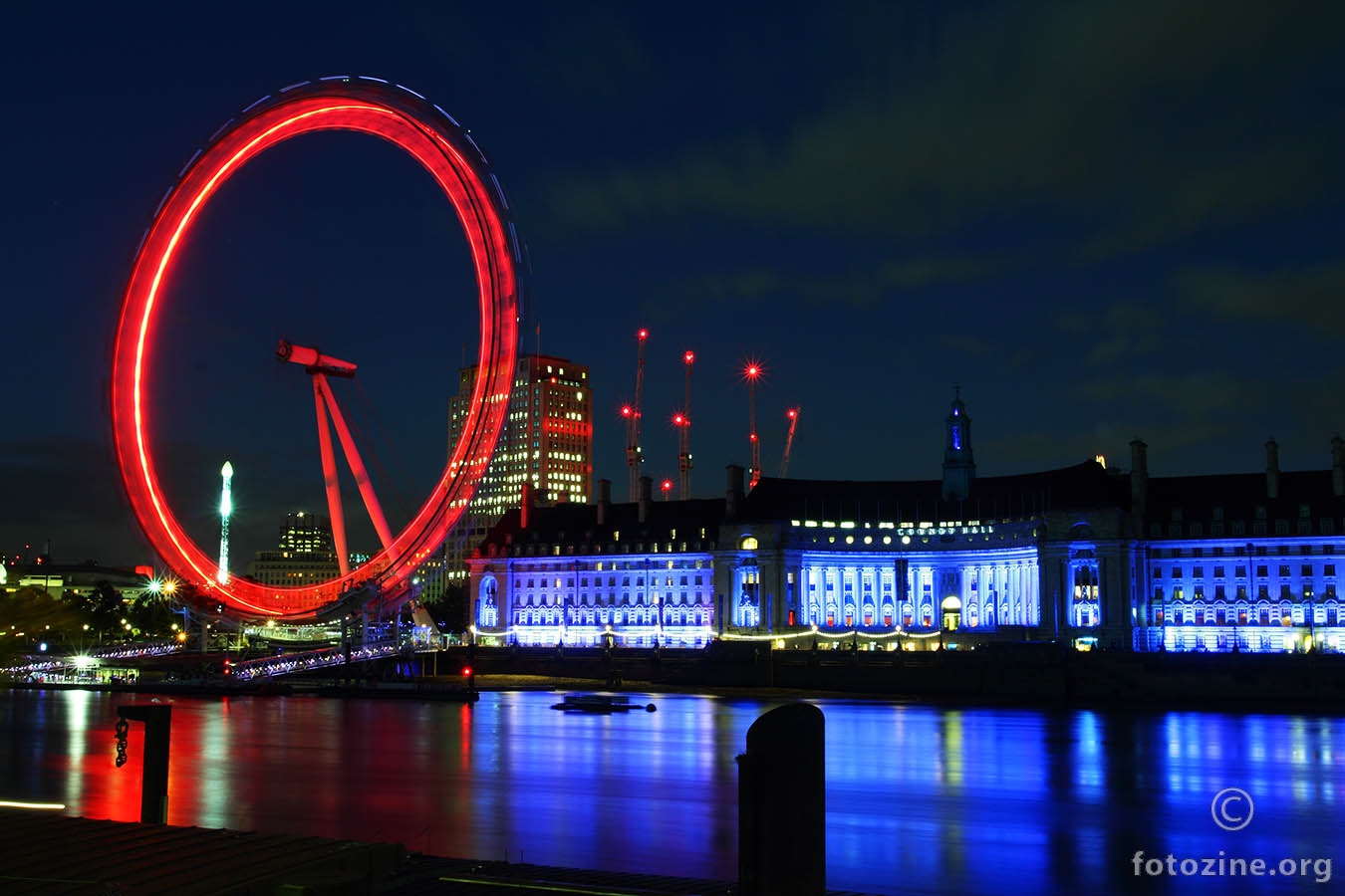 London eye at night...