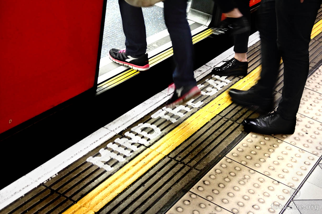 Mind the gap between the train and the platform... London Subway...