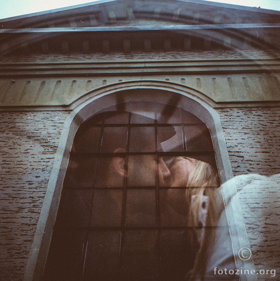 Double exposed kiss
