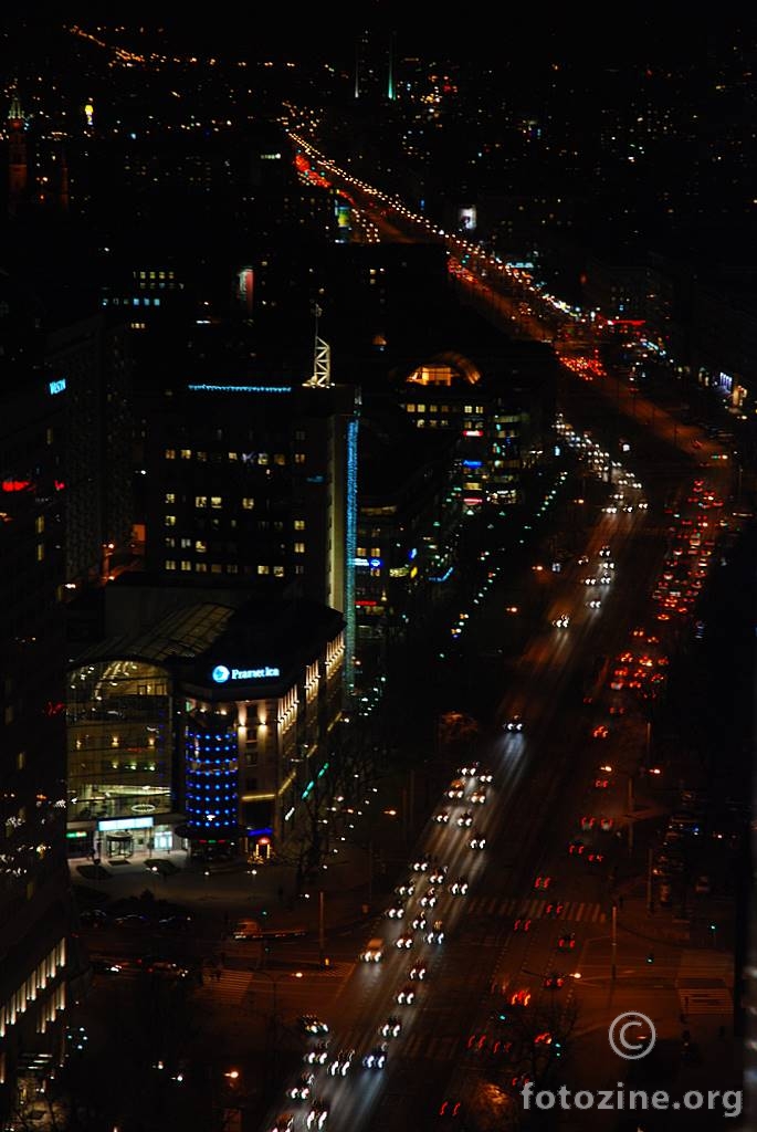 Warszawa, nocna panorama