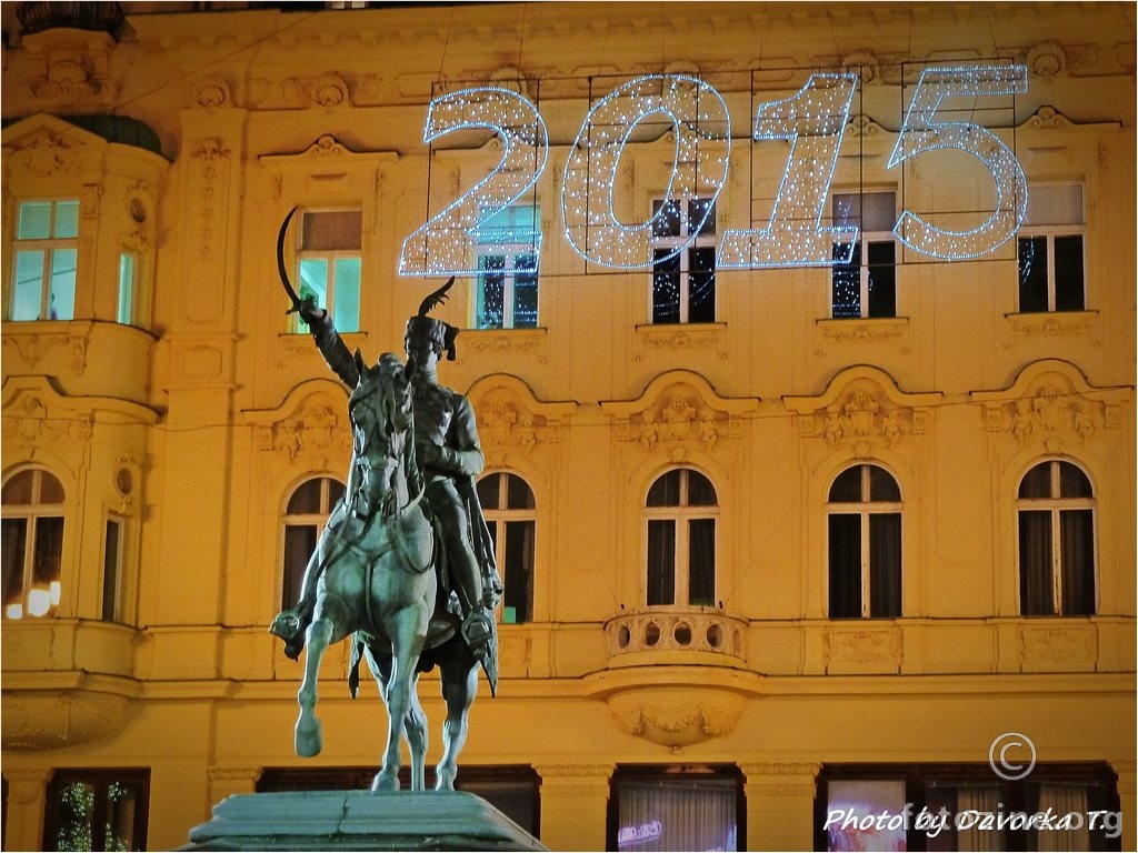 Zagreb noću...Sretna Nova godina