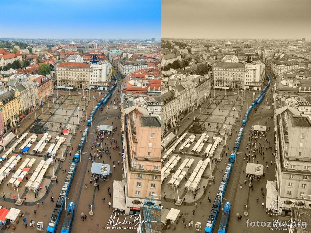 Zagreb, before / after